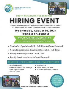 lyer - YRS Hiring Event Wednesday, August 14, 2024 9:00 AM to 4:00 PM, Multi Purpose Building #9