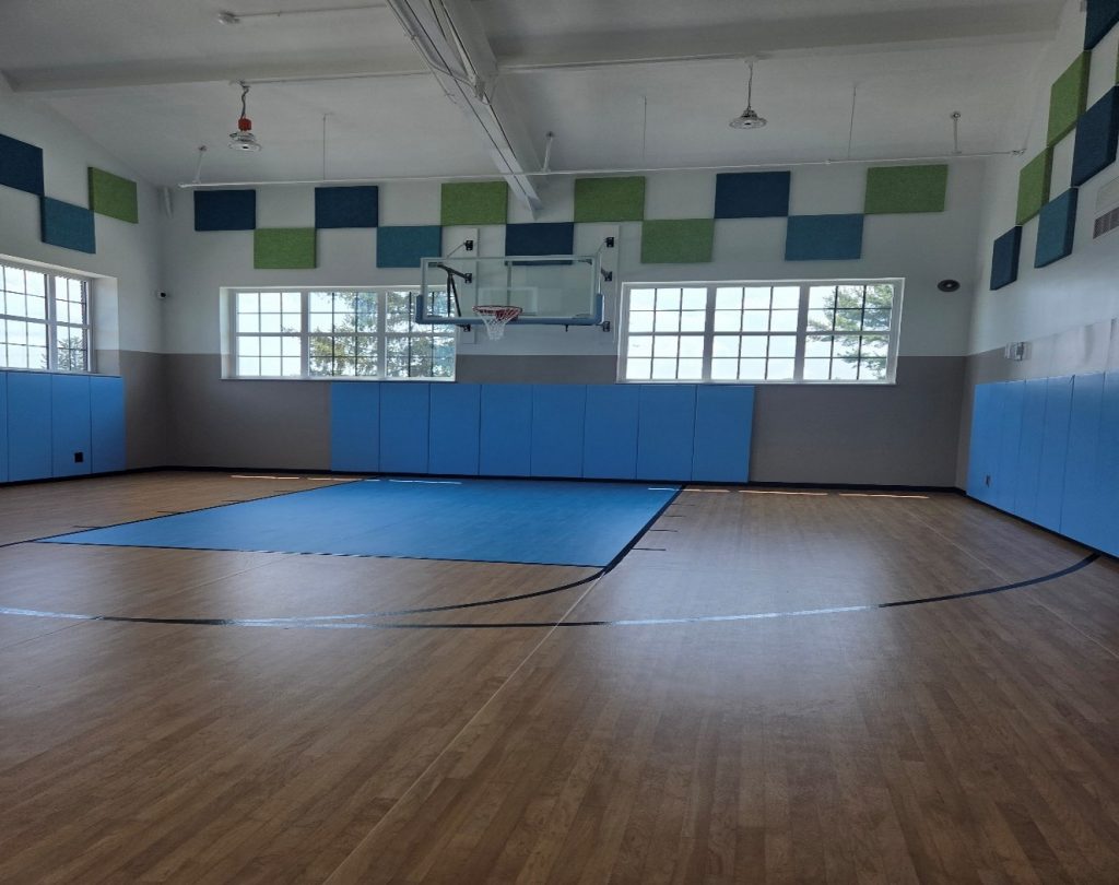 Image of the gymnasium within the John E. Stevenson Youth Center