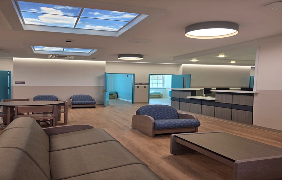 Sitting area within the John E. Stevenson Youth Center